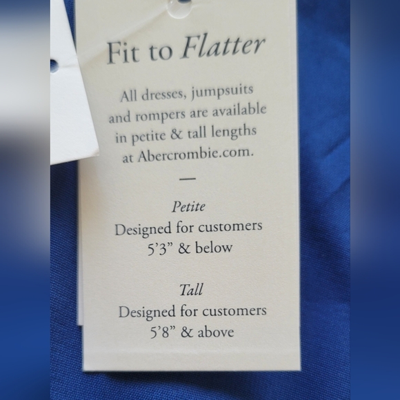 Abercrombie & Fitch blue long Sleeve baby doll ruffle mini dress size XS NWT - Picture 8 of 10